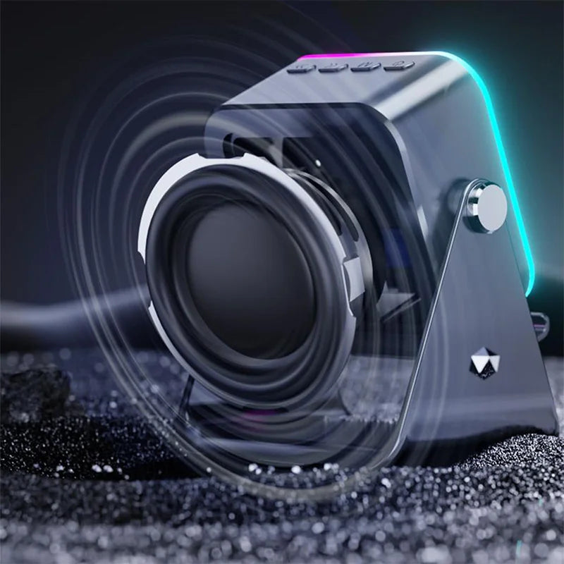 5-in-1 Wireless Induction Bluetooth Speaker with Adjustable Phone Stand