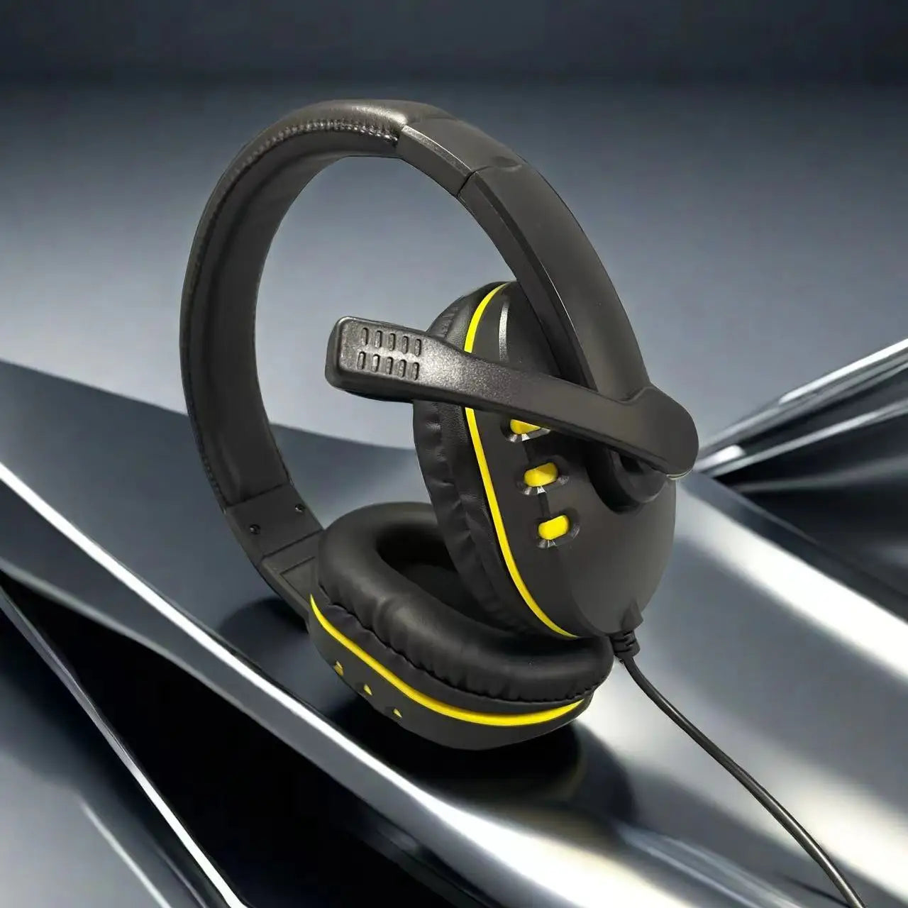 7260 Wired Headphones with Microphone，Suitable for work meetings、Study Recording、Entertainment Games，Compatible：PS4/PS5/Xbox One